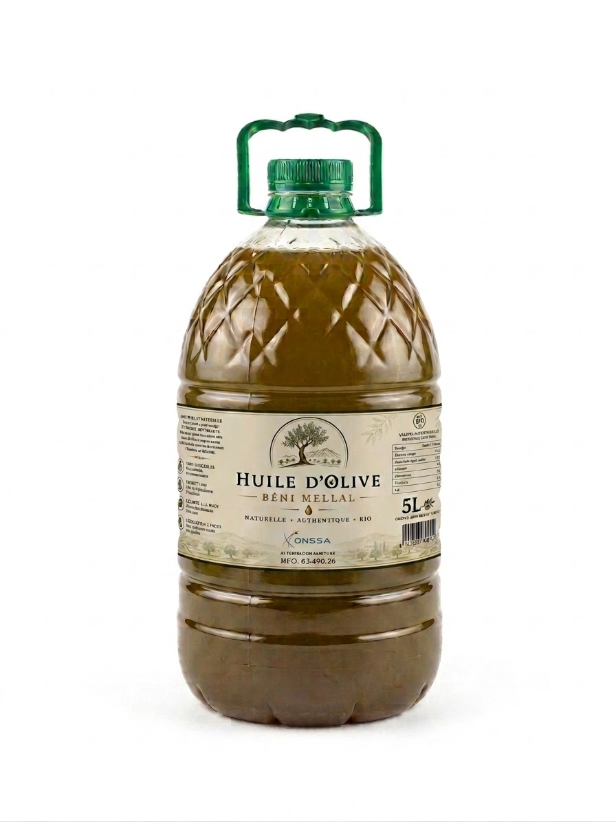 Bidon 5L Huile d'Olives Benimellal